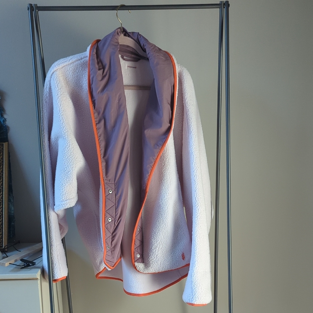 FP Movement by Free People Lavender and Tangerine Teddy Jacket NWOT